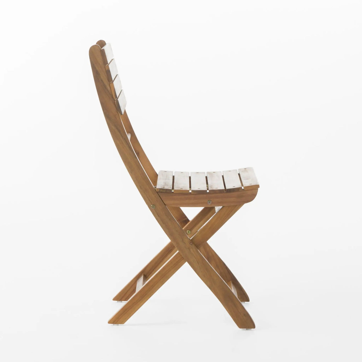 Outdoor Foldable Wood Dining Chair With Slat Design (Set of 2) by HouseOfZazla
