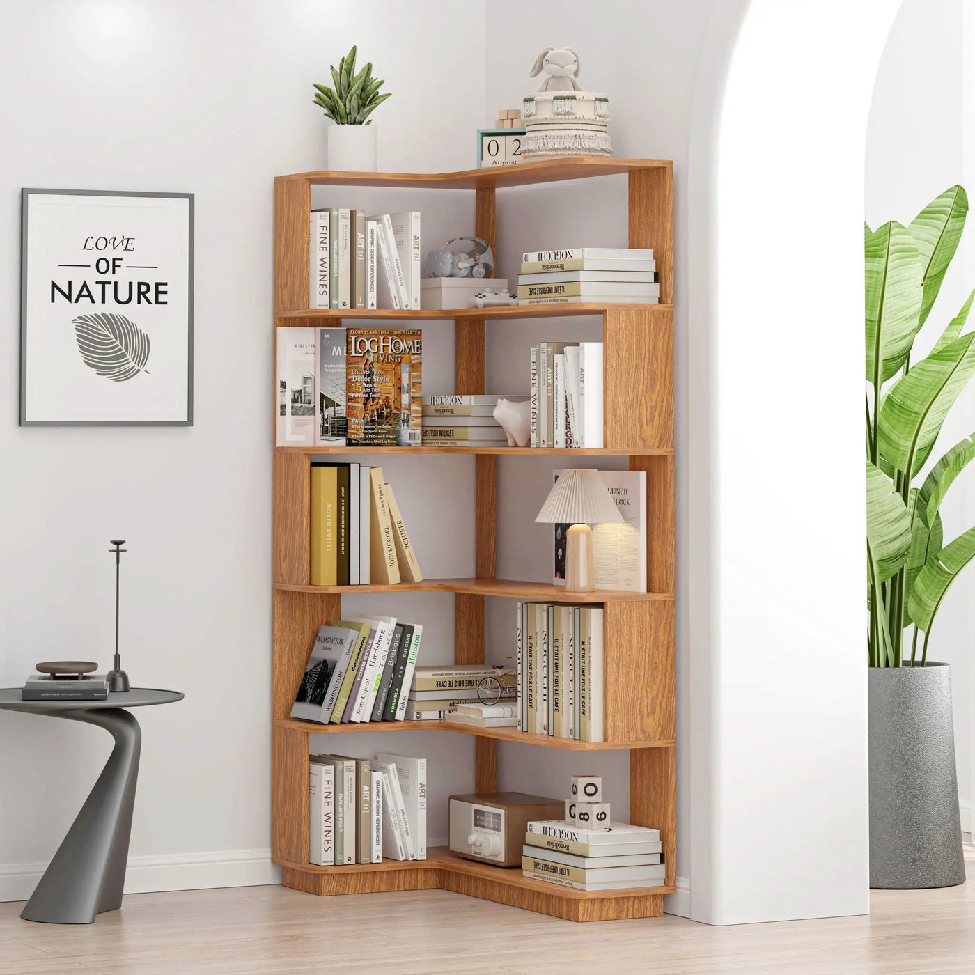 L-Shaped Corner Bookshelf by HouseOfZazla