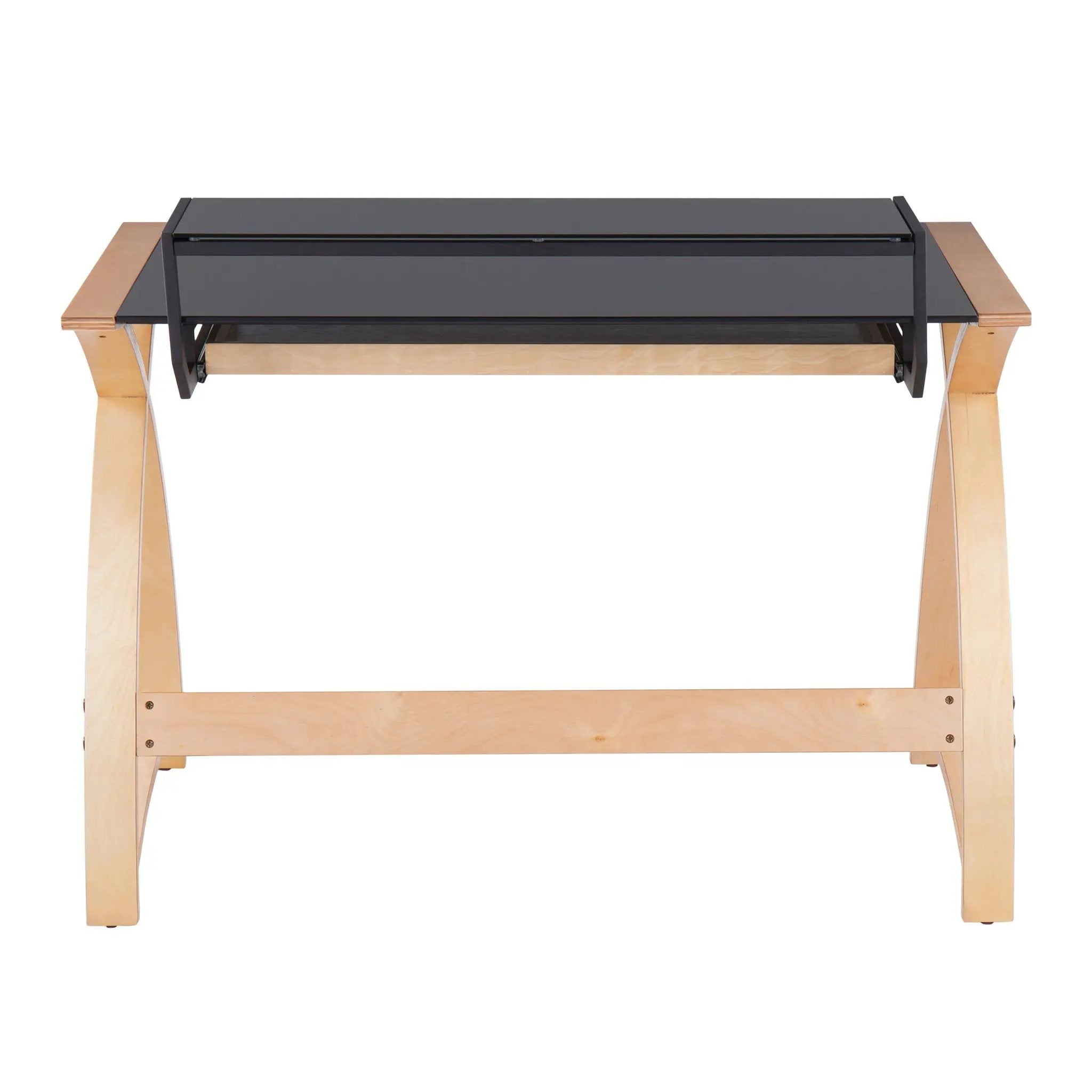 Bentley - Mid-Century Modern Office Desk - Natural / Black by HouseOfZazla