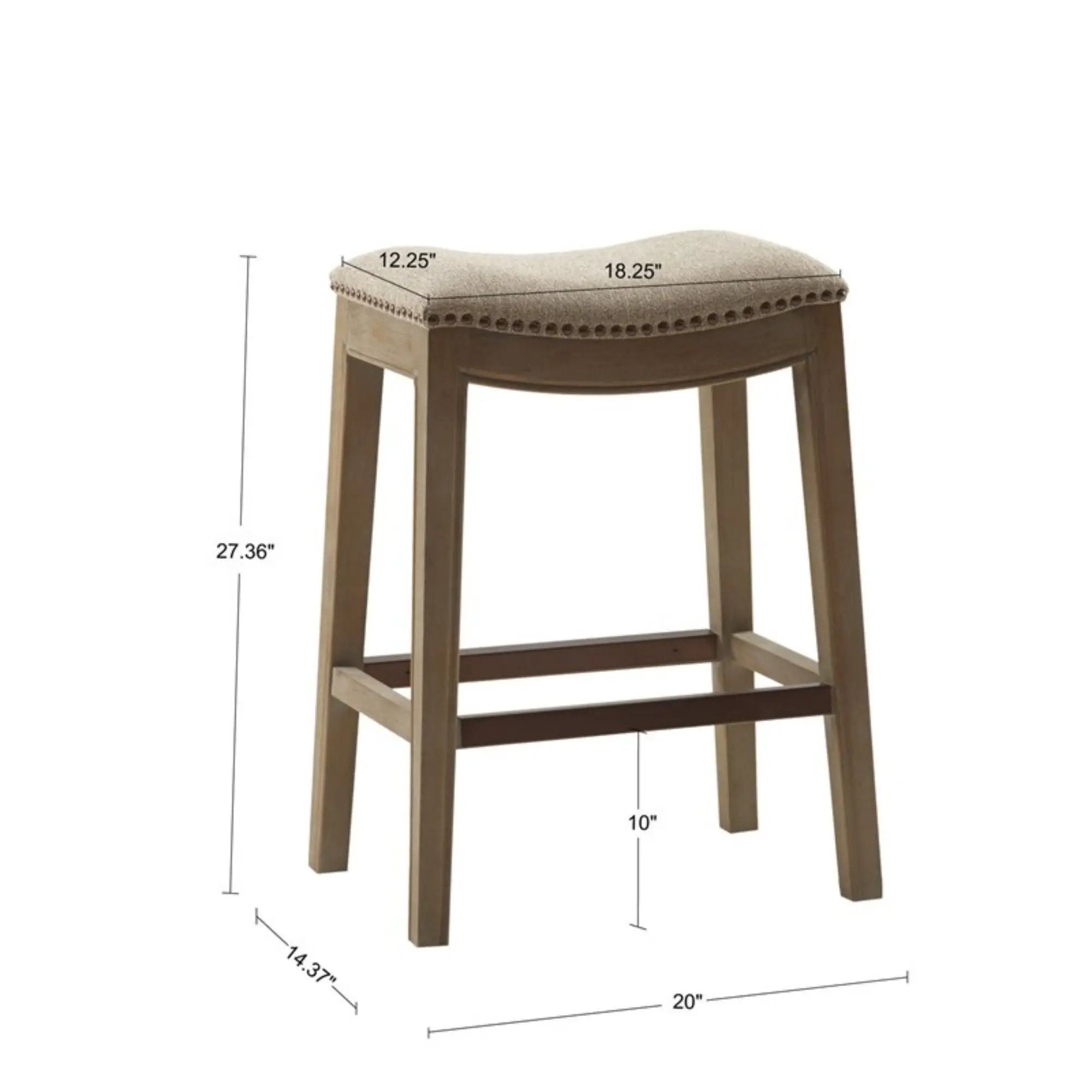 Saddle Counter Stool With High Density Foam by HouseOfZazla