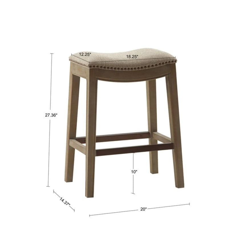 Saddle Counter Stool With High Density Foam by HouseOfZazla