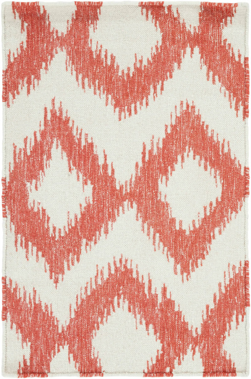 Oradell Red Ikat Wool Rug - Clearance by Boutique Rugs