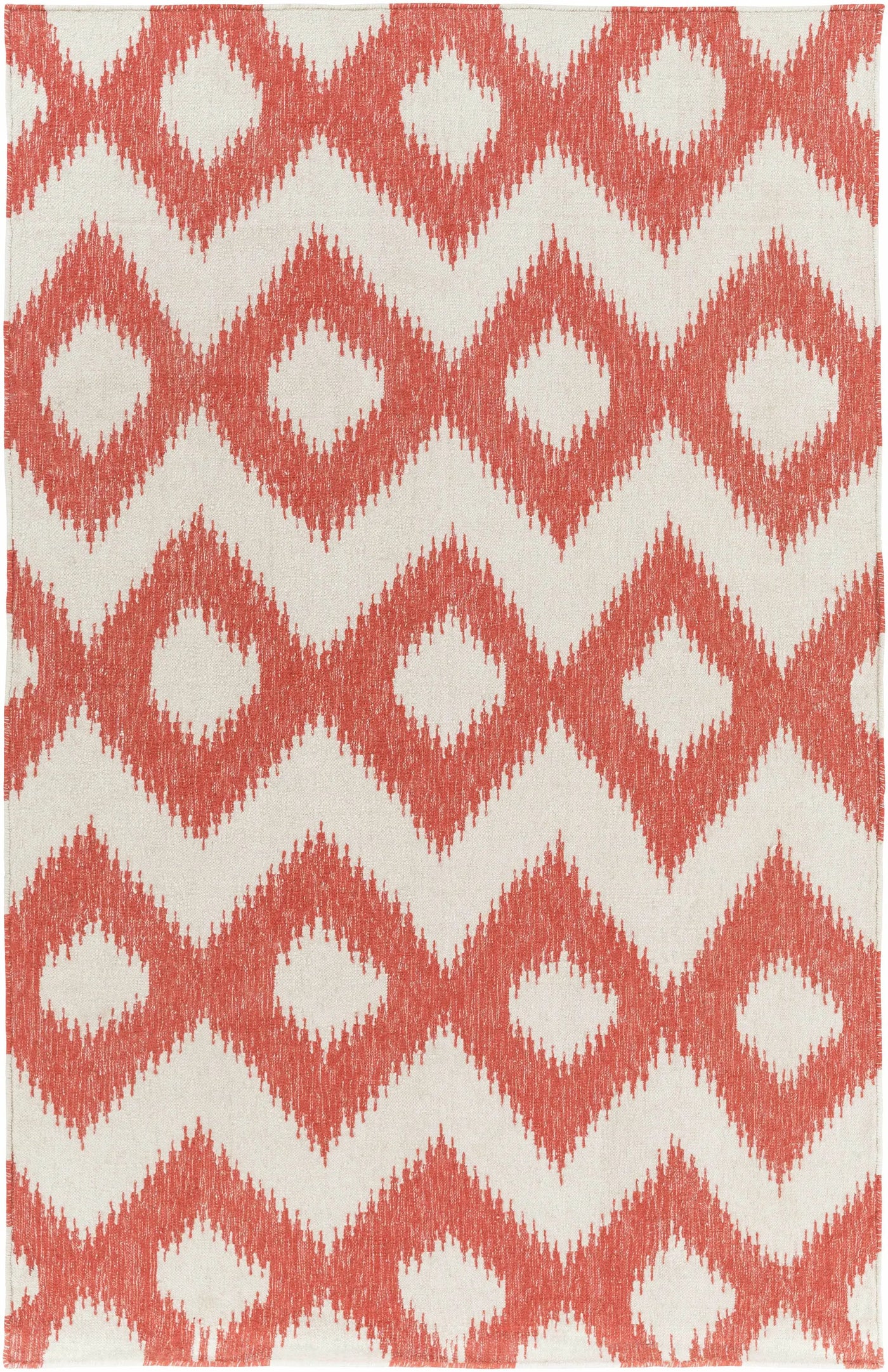 Oradell Red Ikat Wool Rug - Clearance by Boutique Rugs