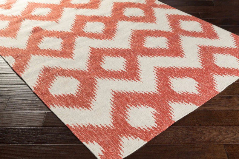 Oradell Red Ikat Wool Rug - Clearance by Boutique Rugs
