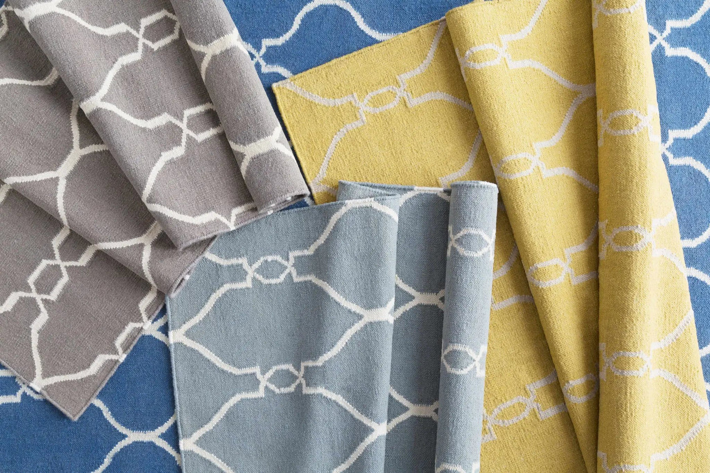 Lamy Beige Trellis Wool Rug - Clearance by Boutique Rugs
