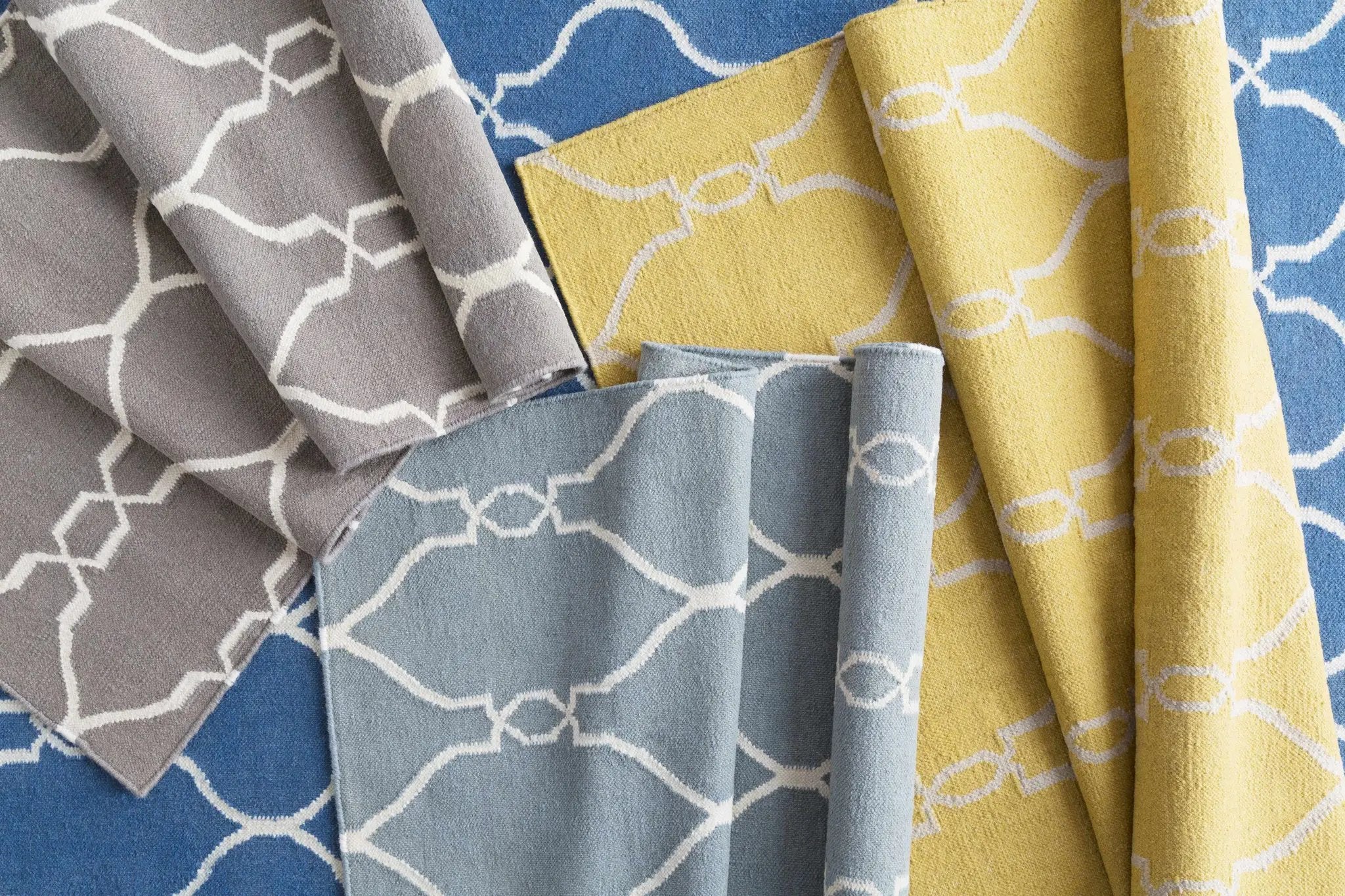 Lamy Beige Trellis Wool Rug - Clearance by Boutique Rugs