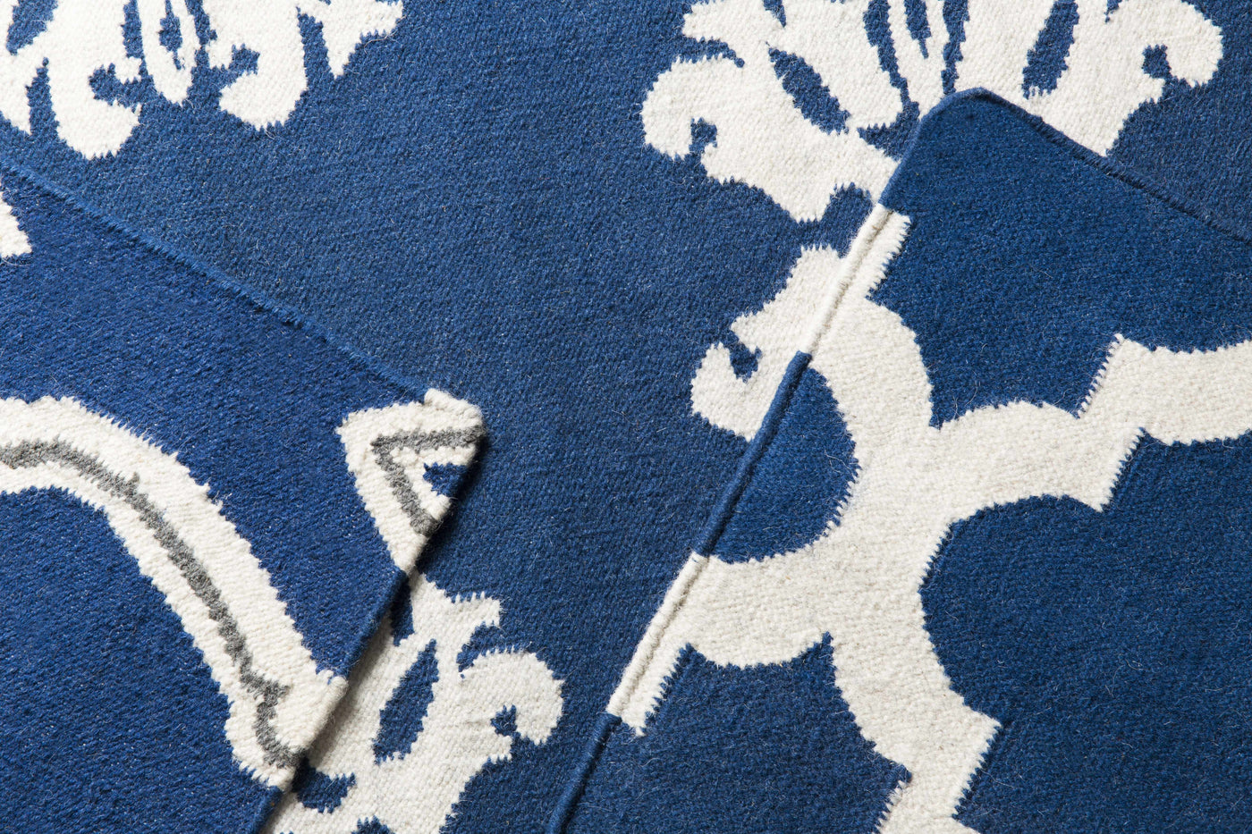 Centenary Navy Wool Area Rug - Clearance by Boutique Rugs