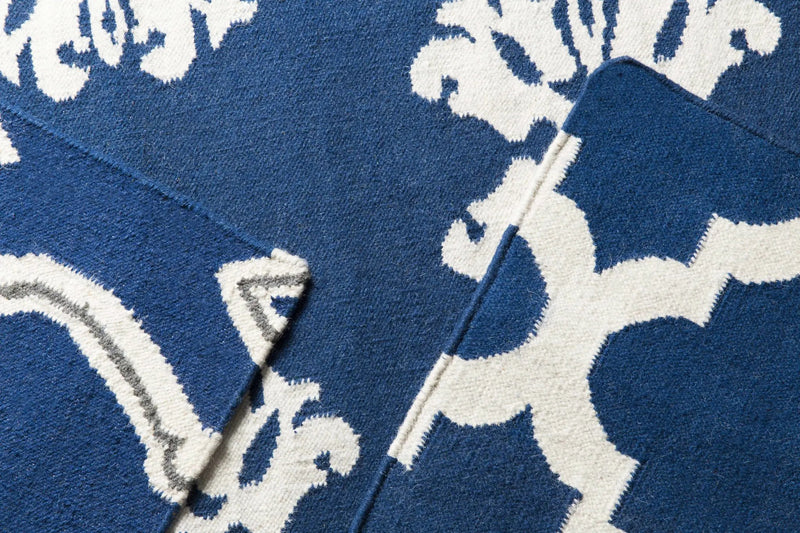 Centenary Navy Wool Area Rug - Clearance by Boutique Rugs