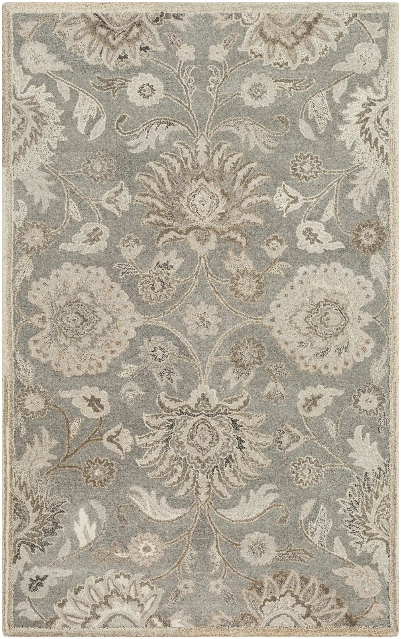 Conesus 1195 Hand Tufted Ivory & Taupe Wool Rug by Boutique Rugs