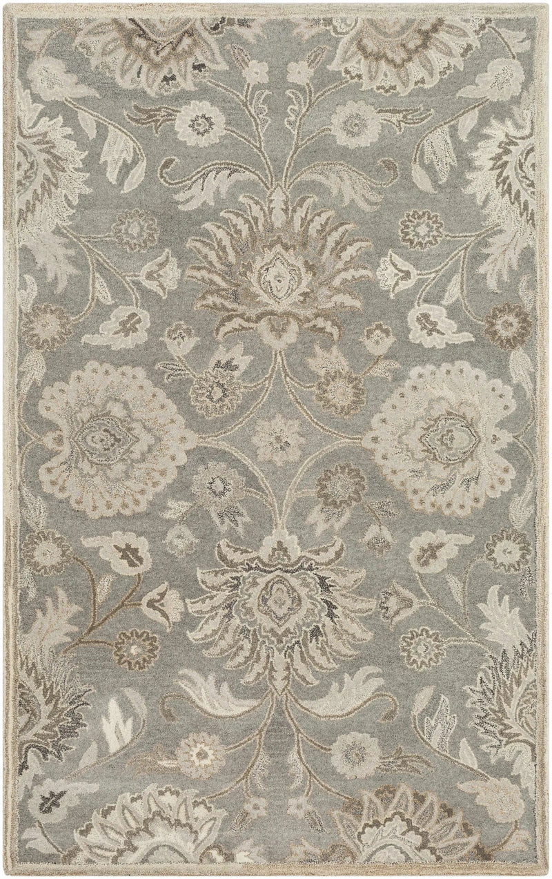Conesus 1195 Hand Tufted Ivory & Taupe Wool Rug by Boutique Rugs