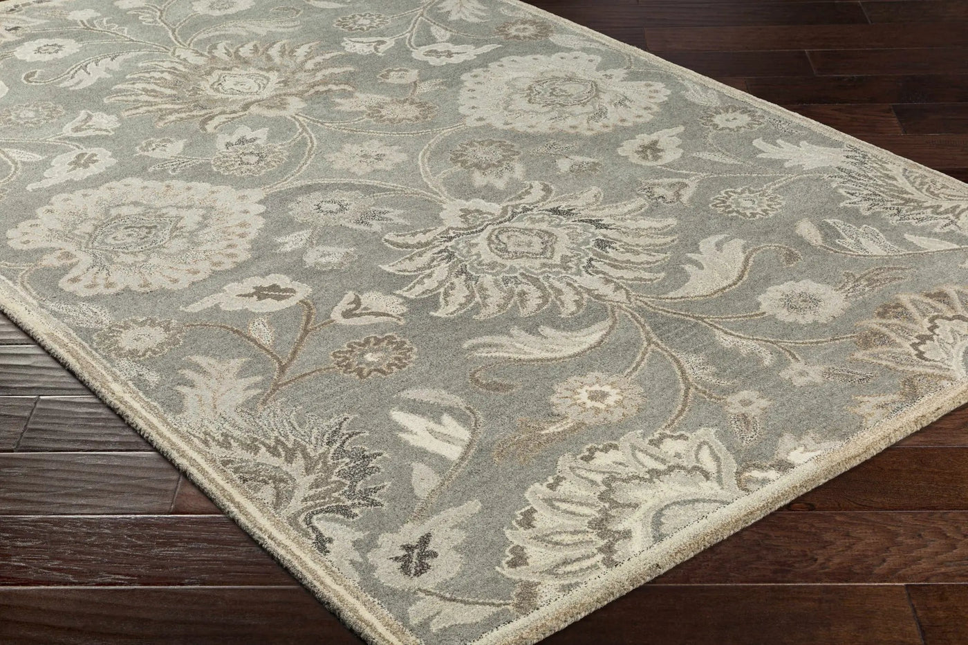 Conesus 1195 Hand Tufted Ivory & Taupe Wool Rug by Boutique Rugs