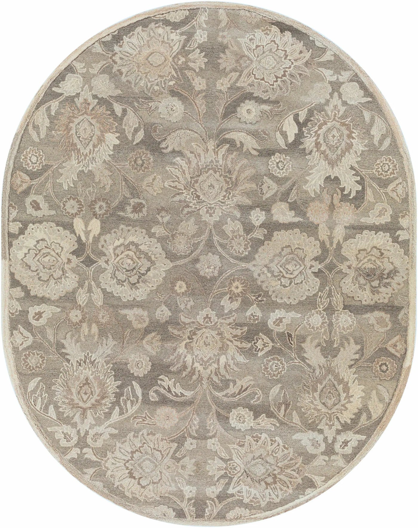 Conesus 1195 Hand Tufted Ivory & Taupe Wool Rug by Boutique Rugs