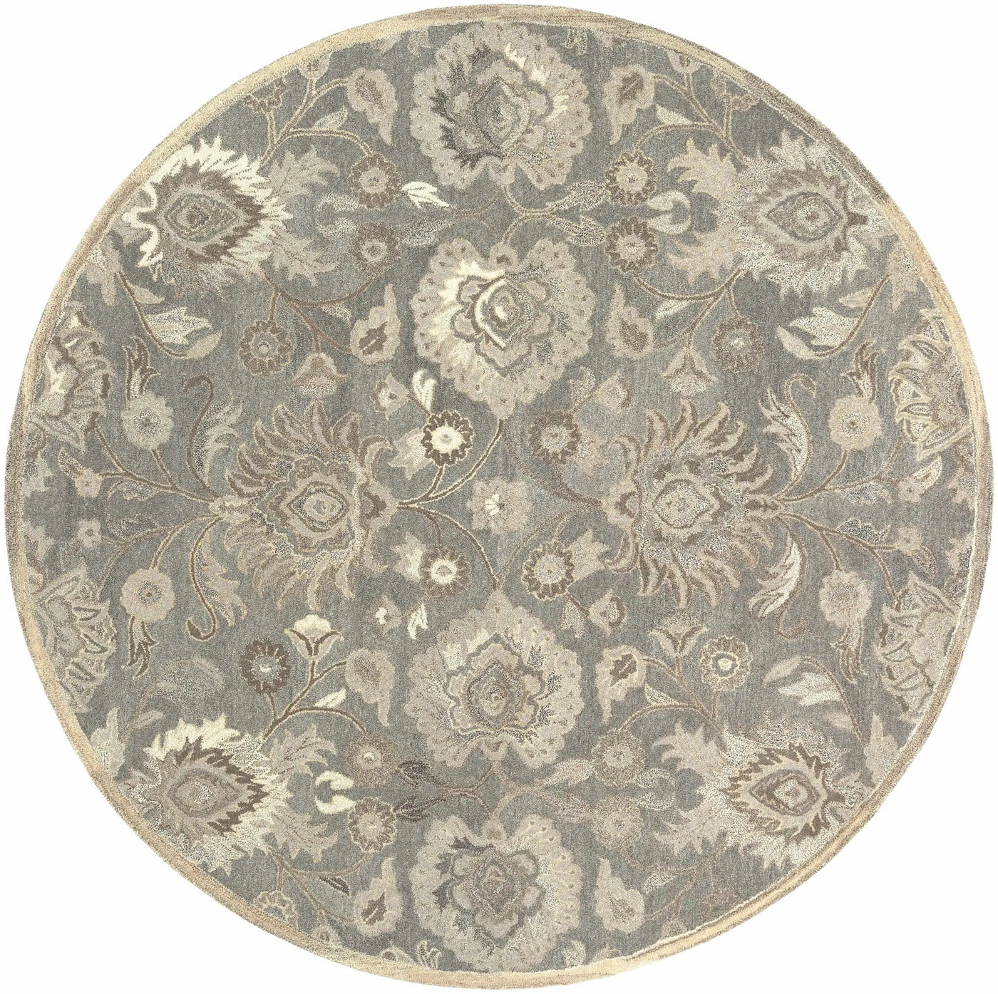 Conesus 1195 Hand Tufted Ivory & Taupe Wool Rug by Boutique Rugs