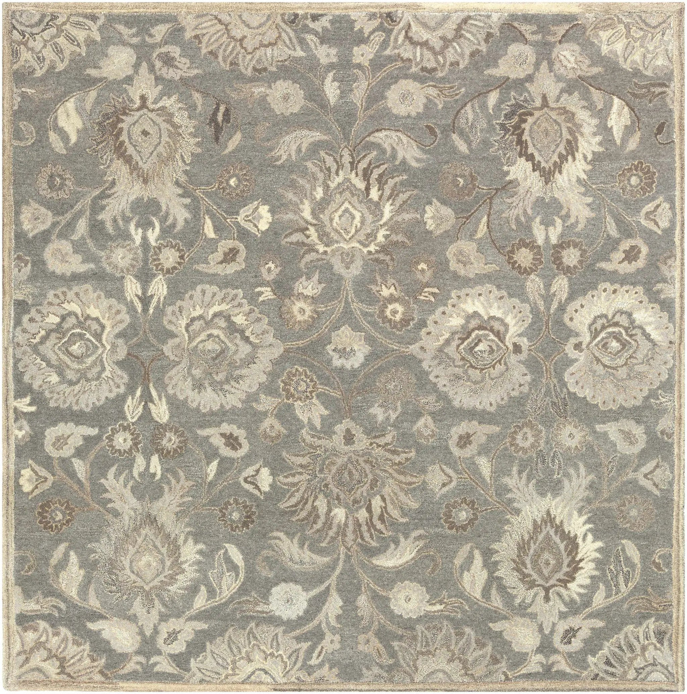 Conesus 1195 Hand Tufted Ivory & Taupe Wool Rug by Boutique Rugs