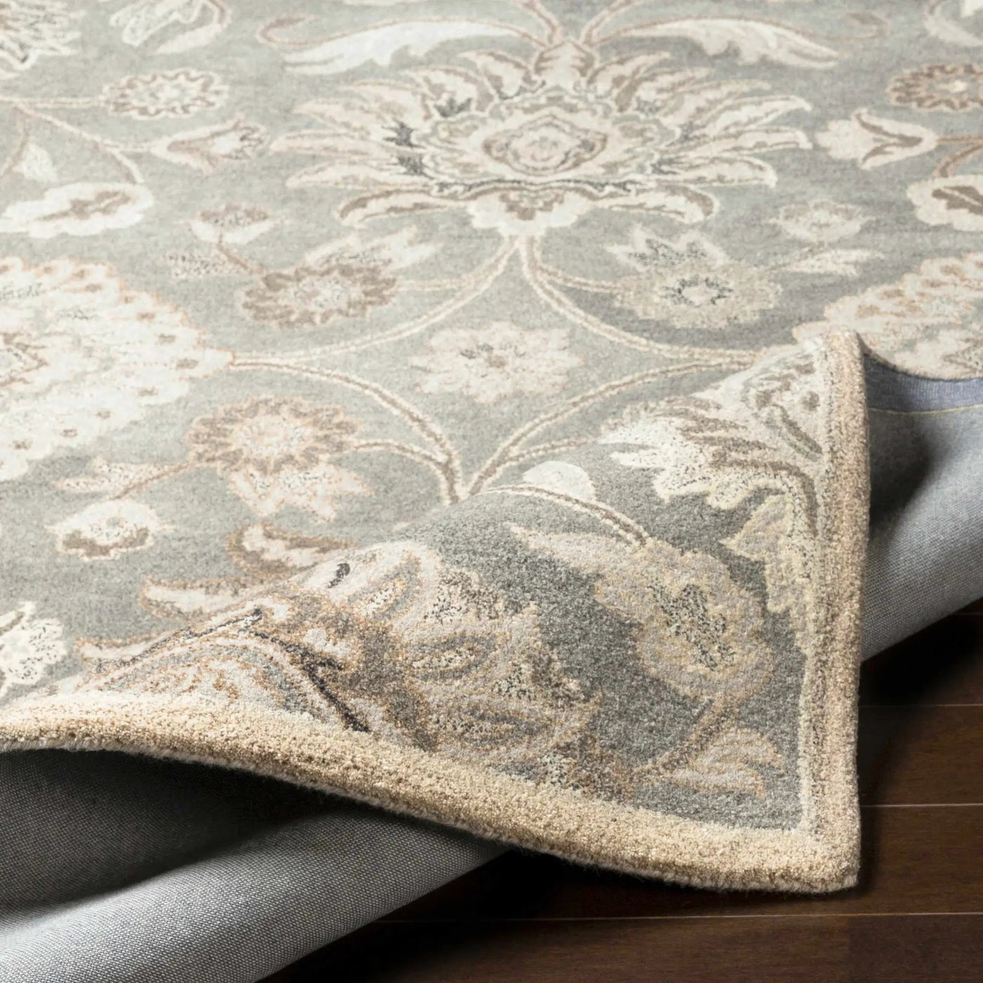 Conesus 1195 Hand Tufted Ivory & Taupe Wool Rug by Boutique Rugs