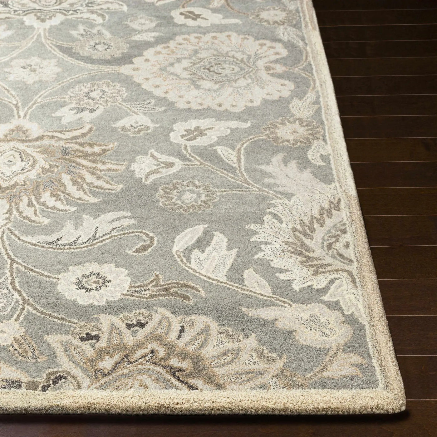 Conesus 1195 Hand Tufted Ivory & Taupe Wool Rug by Boutique Rugs