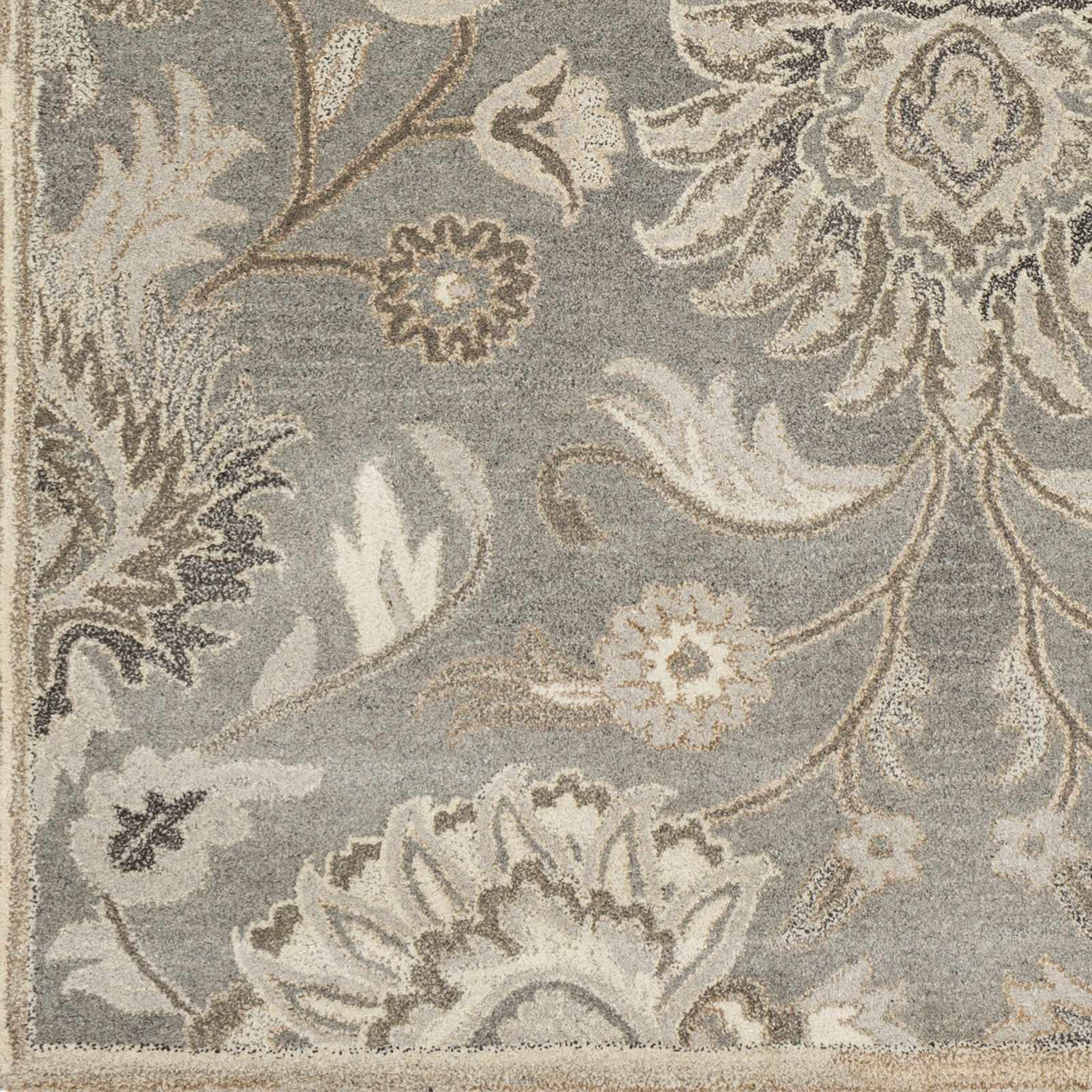 Conesus 1195 Hand Tufted Ivory & Taupe Wool Rug by Boutique Rugs