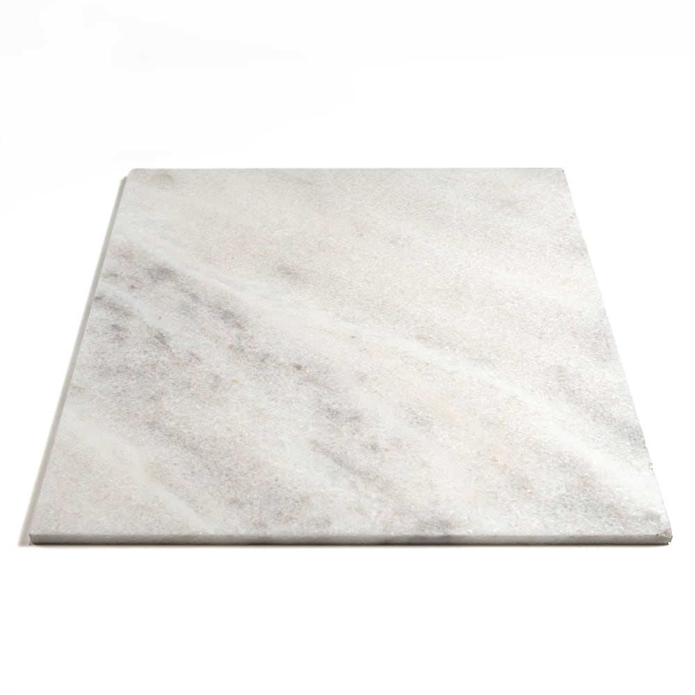Fantasy White Honed Marble Tiles 18x18 Marble Honed 18x18 Tiles — 2