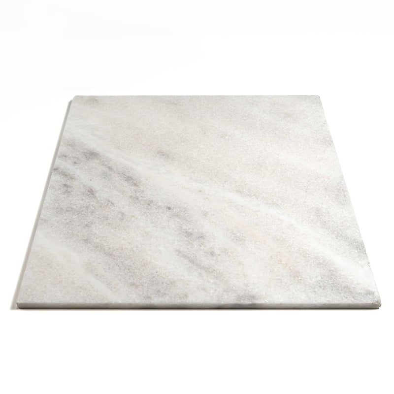 Fantasy White Honed Marble Tiles 18x18 Marble Honed 18x18 Tiles — 2