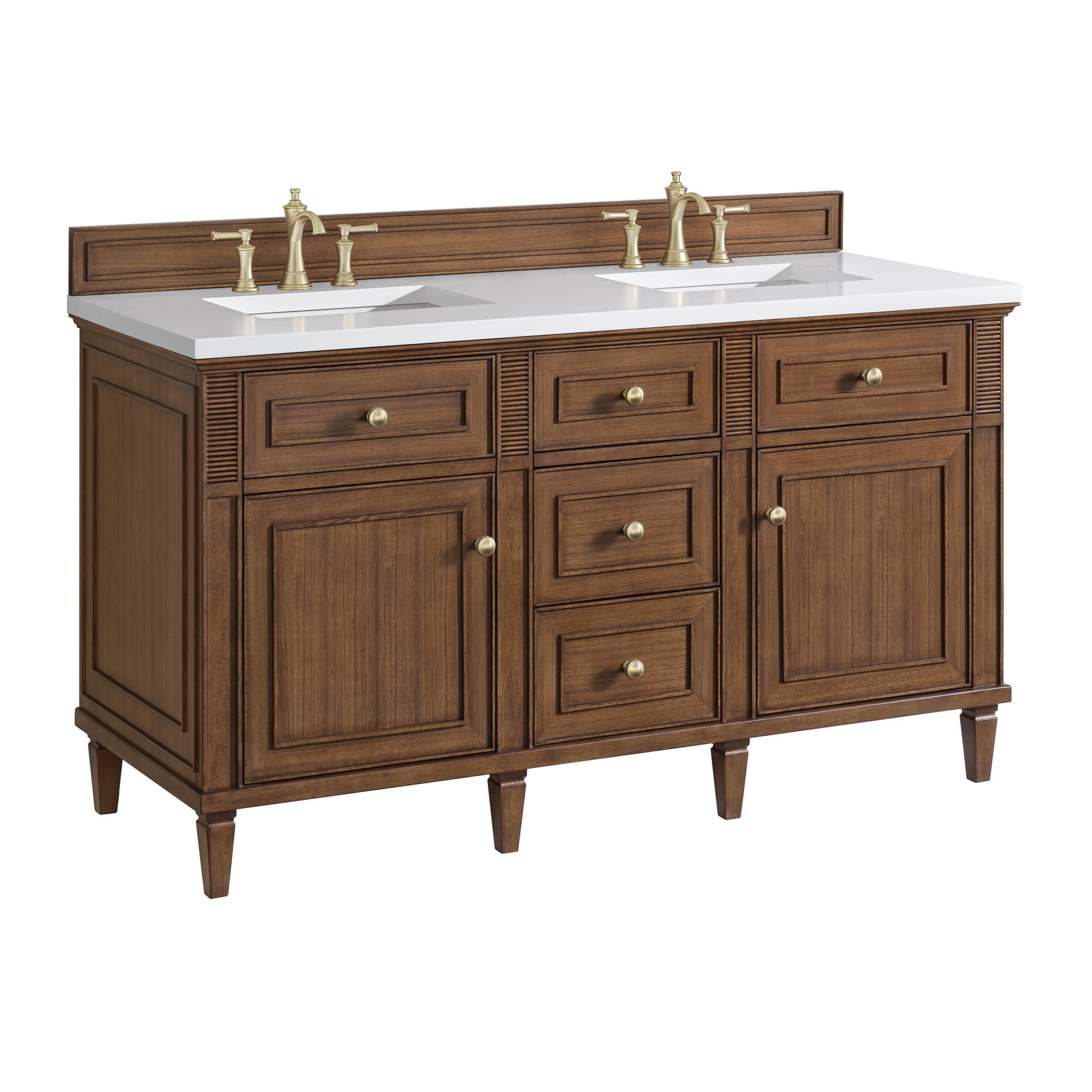 James Martin Lorelai 60" Double Bathroom Vanity, Mid-Century Walnut, view 24