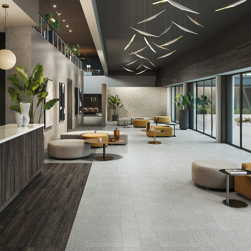 Fashion Grey Matte Terrazzo Look Porcelain Tiles 12x24 Porcelain Matte 12x24 Tiles — 2