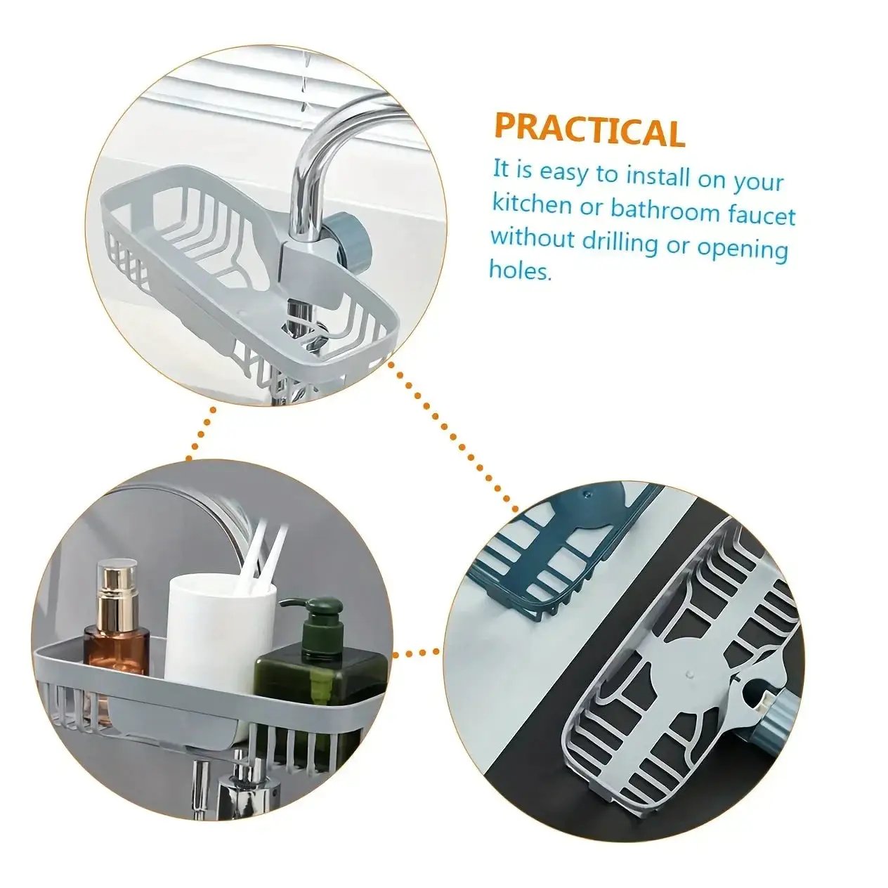 Faucet Caddy - Plastic Sink Holder by House Of Avana