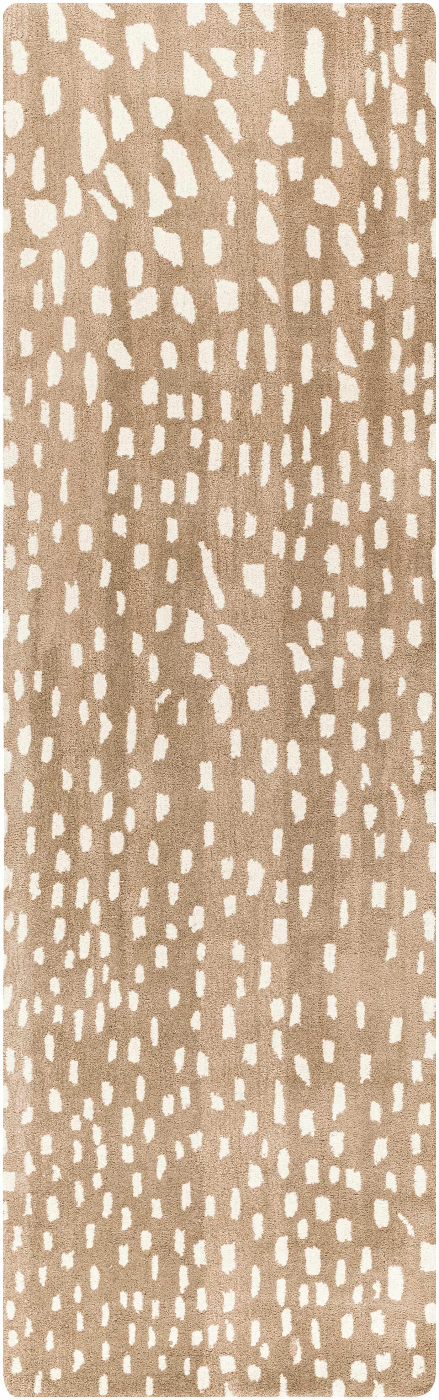 Athena Brown Giraffe Print Wool Rug by Boutique Rugs