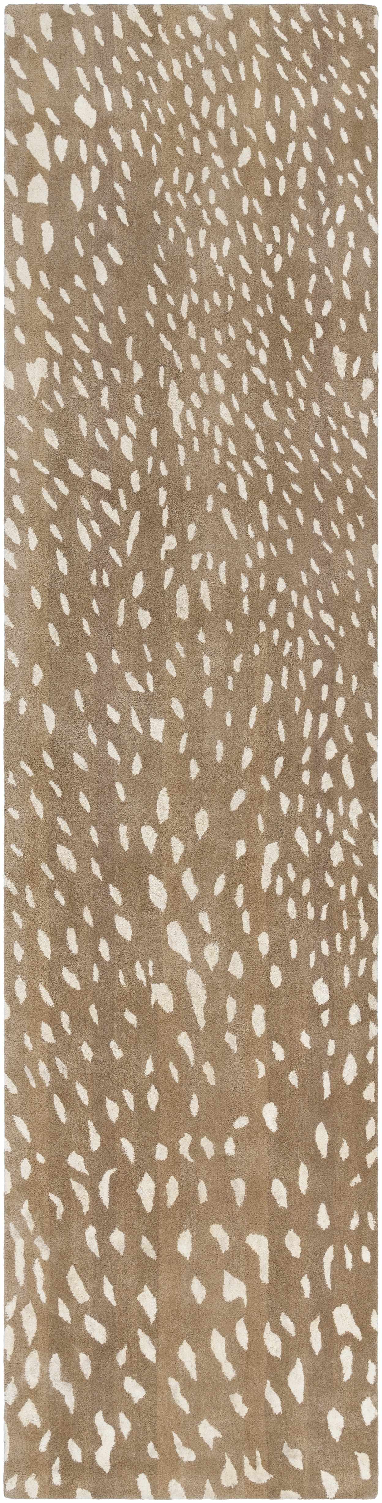Athena Brown Giraffe Print Wool Rug by Boutique Rugs