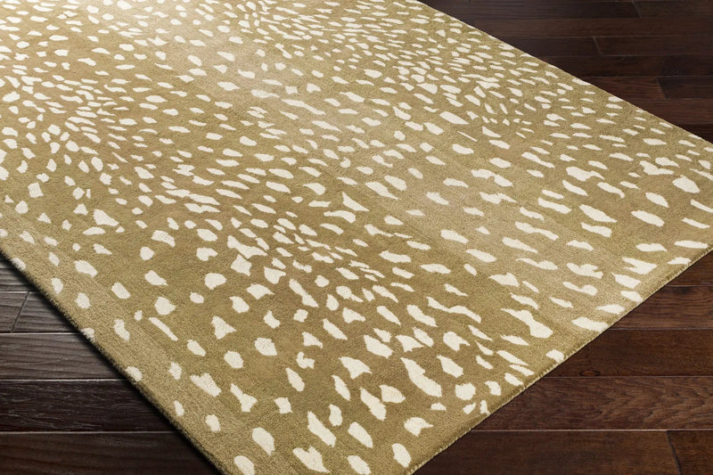 Athena Brown Giraffe Print Wool Rug by Boutique Rugs