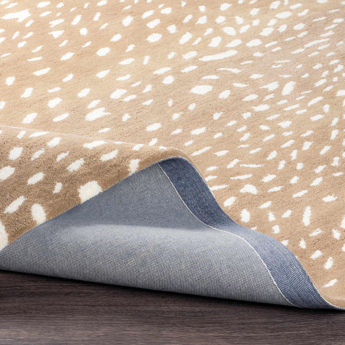 Athena Brown Giraffe Print Wool Rug by Boutique Rugs