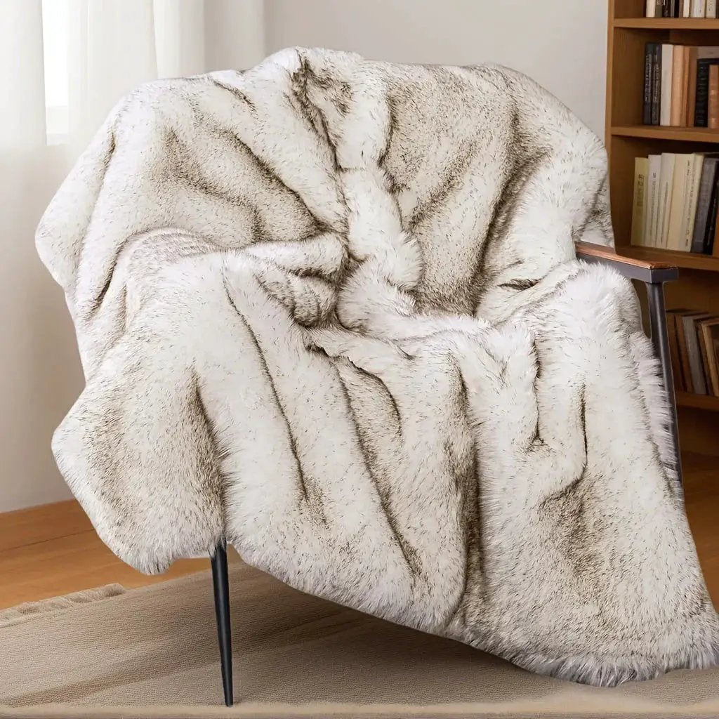 Faux Fur Blanket - Super Soft 1000GSM 60x80 by House Of Avana