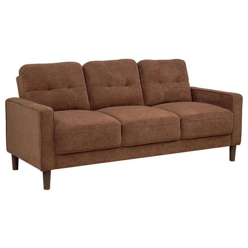 Bowen II 3-piece Fabric Upholstered Track Arm Sofa Set Rust by Unique Piece Furniture