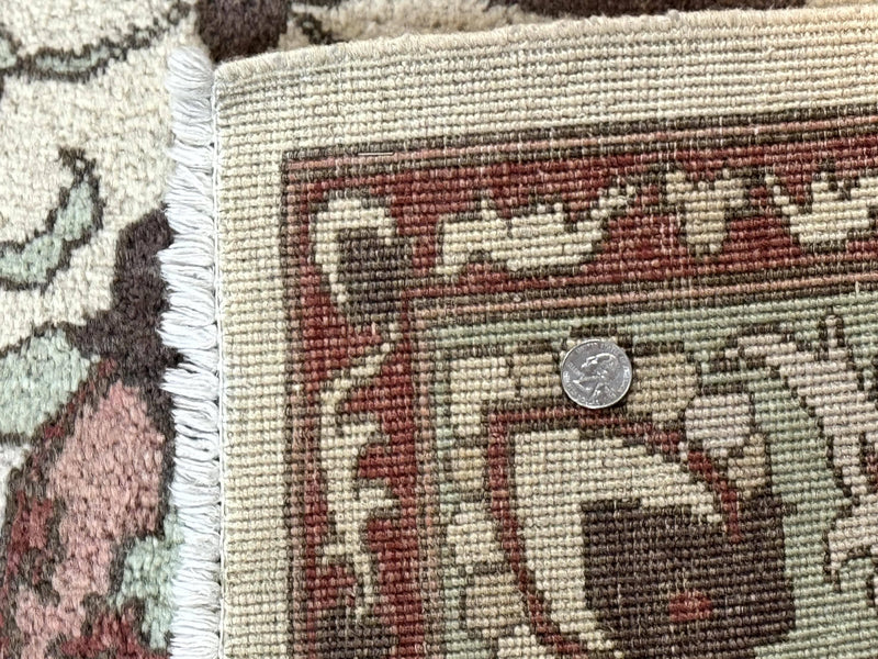 Indo Mahal Rug 4 x 5.6, Indian Handmade Wool Area Rug by Jewel Rugs
