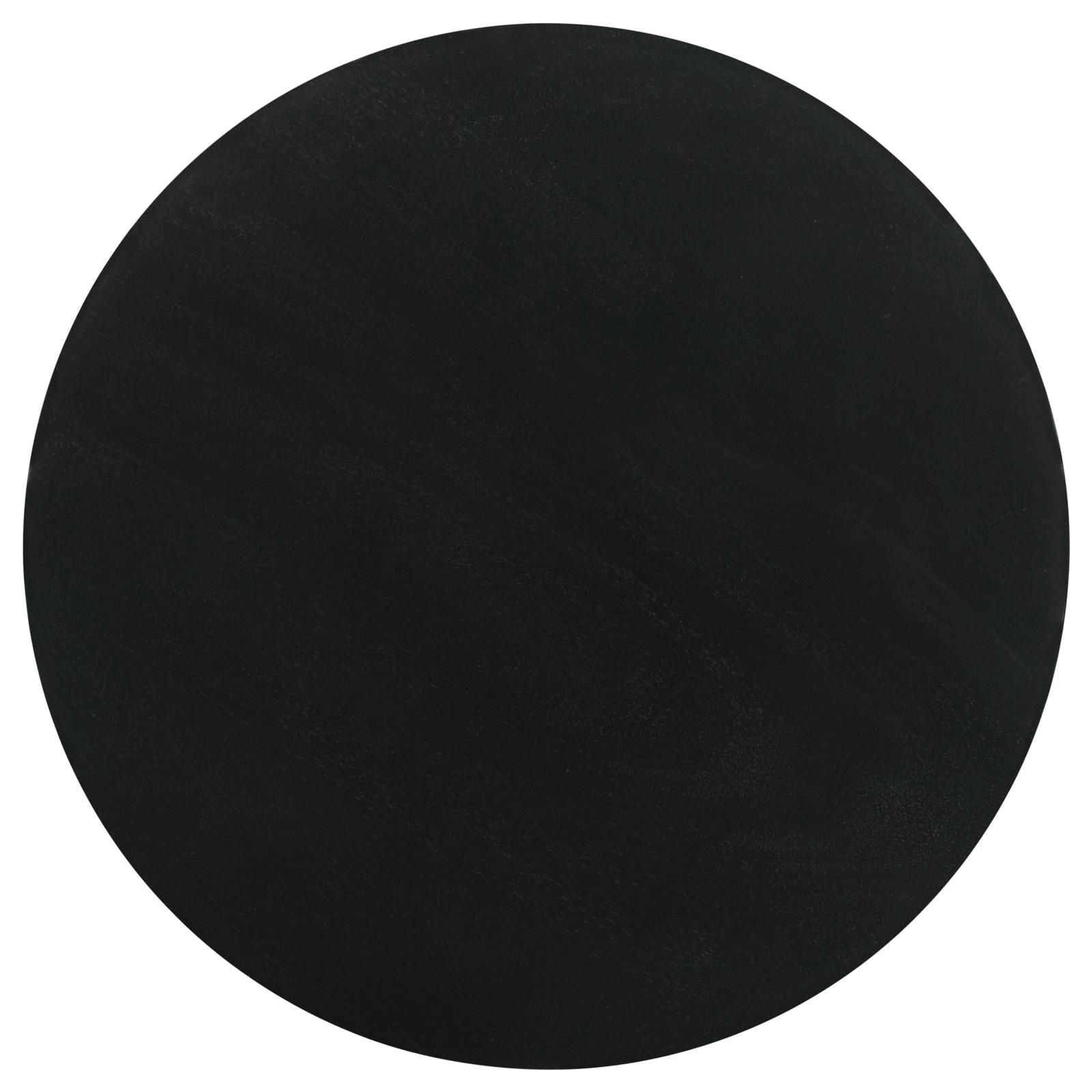 Stain Pedestal Accent Table Elegant Design With Round Top - Black by HouseOfZazla