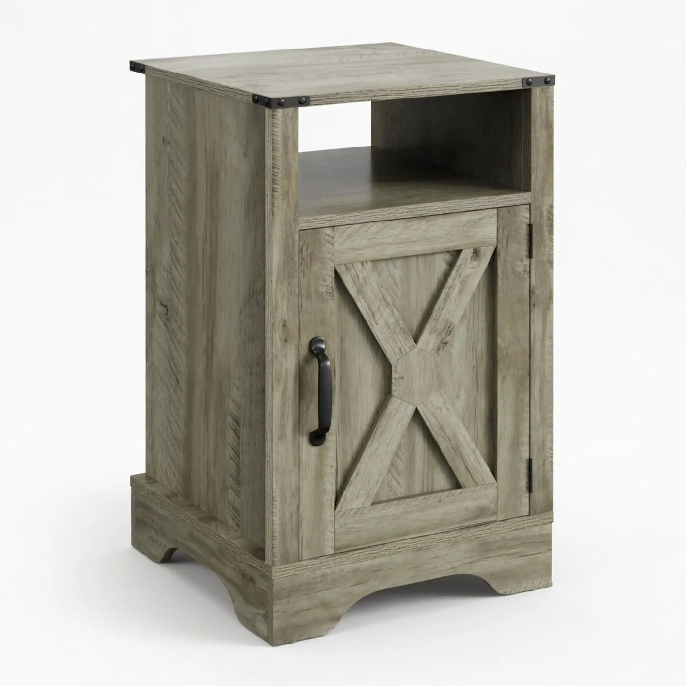 Farmhouse Nightstand, Charging Station & Storage by HouseOfZazla