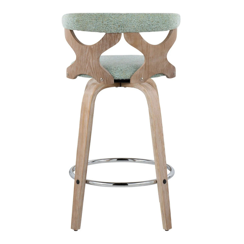 Gardenia - Mid Century Modern Fixed Height Counter Stool With Swivel (Set of 2) by HouseOfZazla