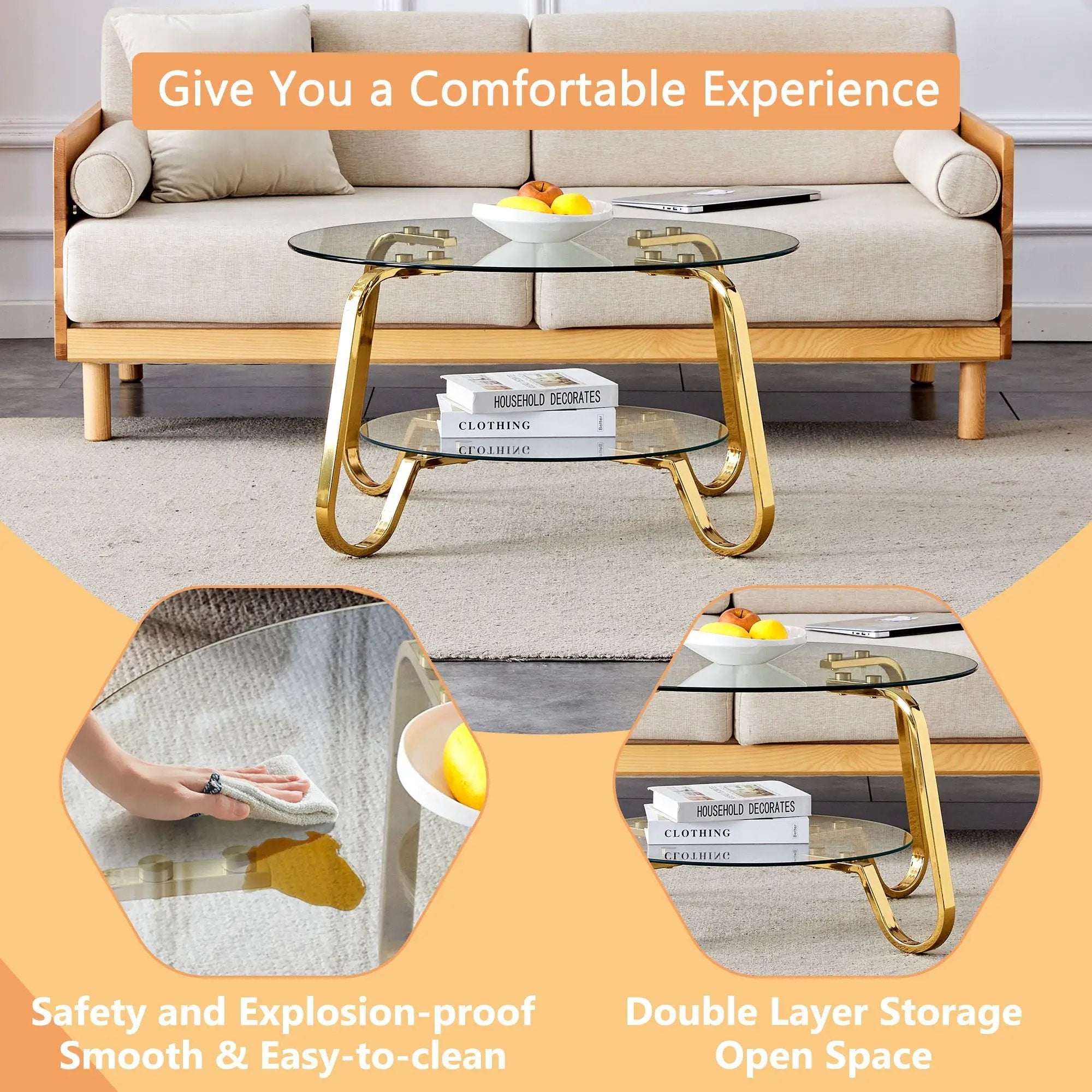 Double Layer Coffee Table by Unique Piece Furniture