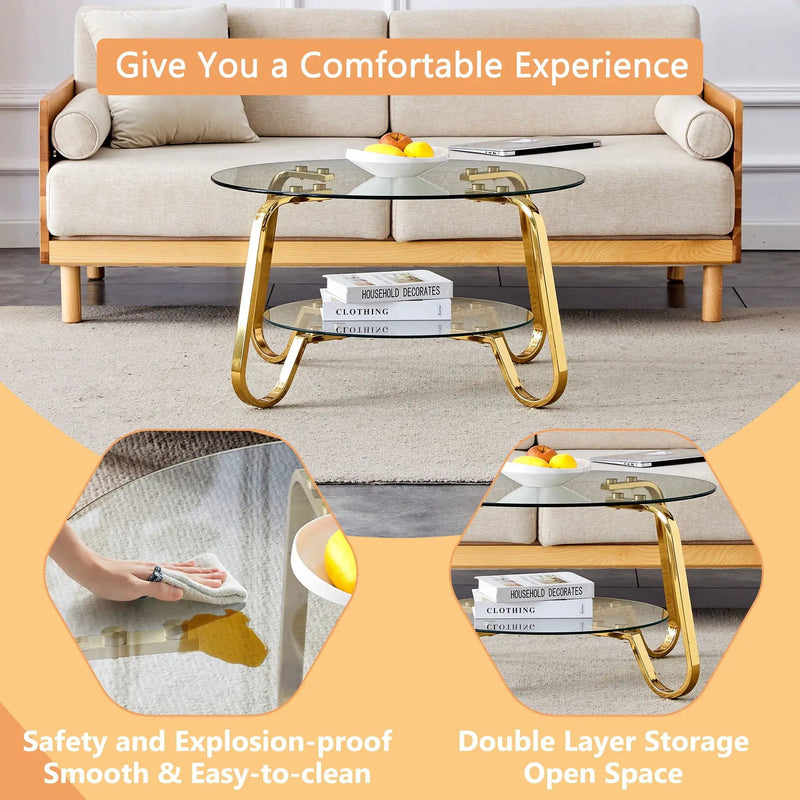 Double Layer Coffee Table by Unique Piece Furniture