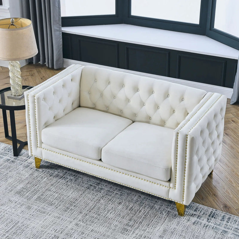 Modern Sofa With Button Tufting, Upholstered Couch For Living Room by HouseOfZazla