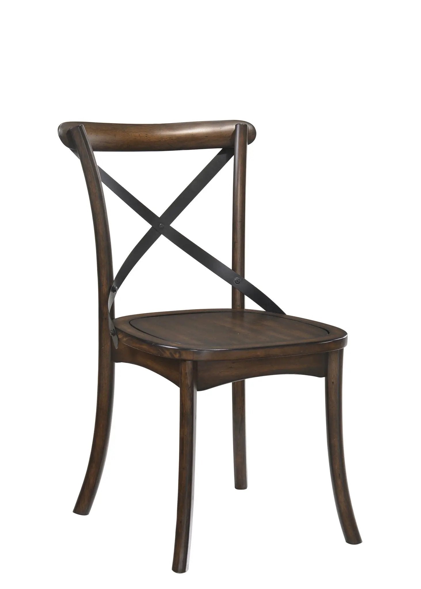 Kaelyn - Metal Side Chair (Set of 2) - Dark Oak by Unique Piece Furniture