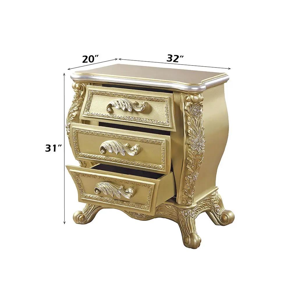 Cabriole - Nightstand - Gold by Unique Piece Furniture