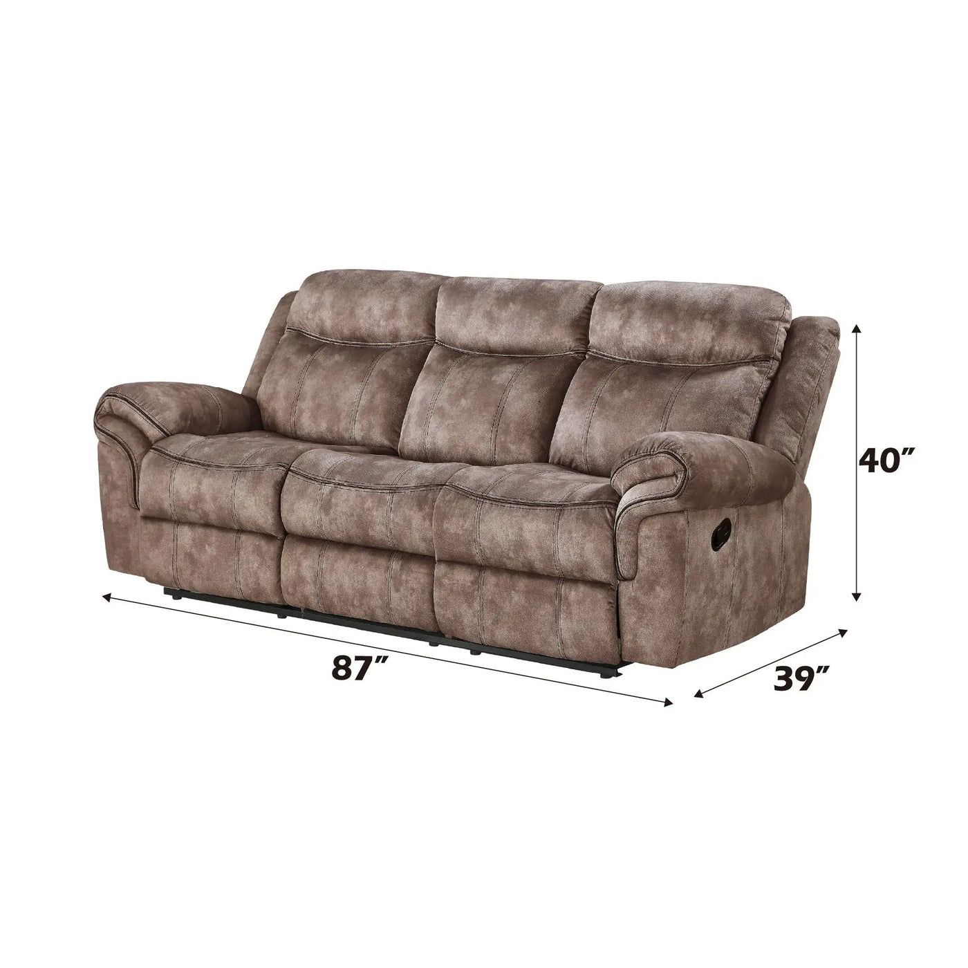 Zubaida - Two Tone Recliner Sofa With USB Port Drop Down Table by Unique Piece Furniture