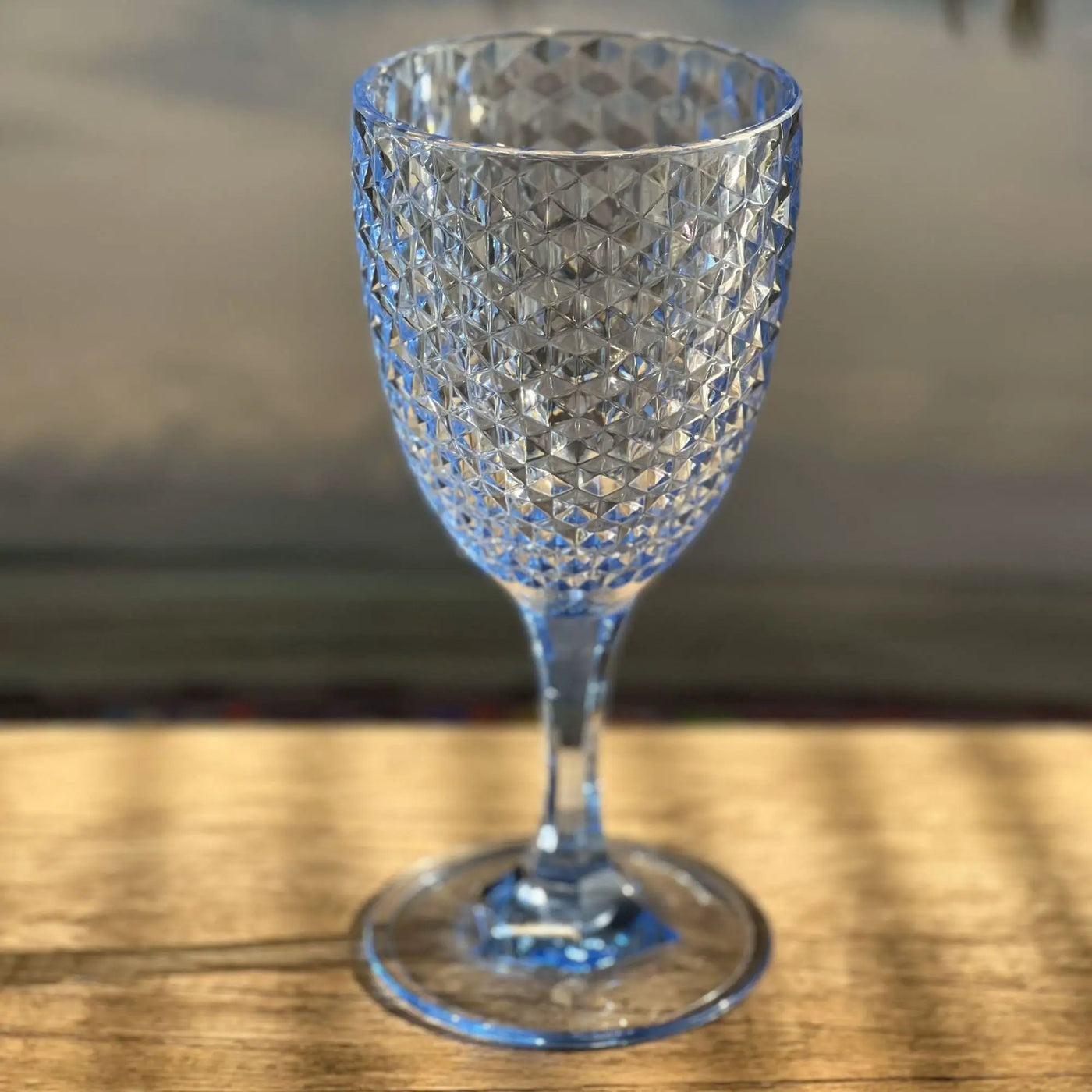 Diamond Cut Plastic Wine Glasses (Set of 4) by HouseOfZazla