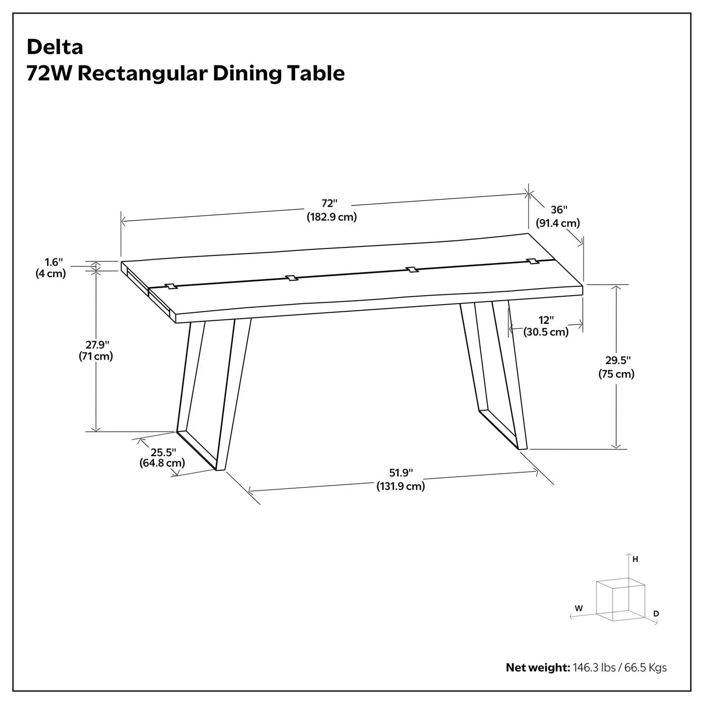 Delta - Handcrafted Dining Table by Unique Piece Furniture