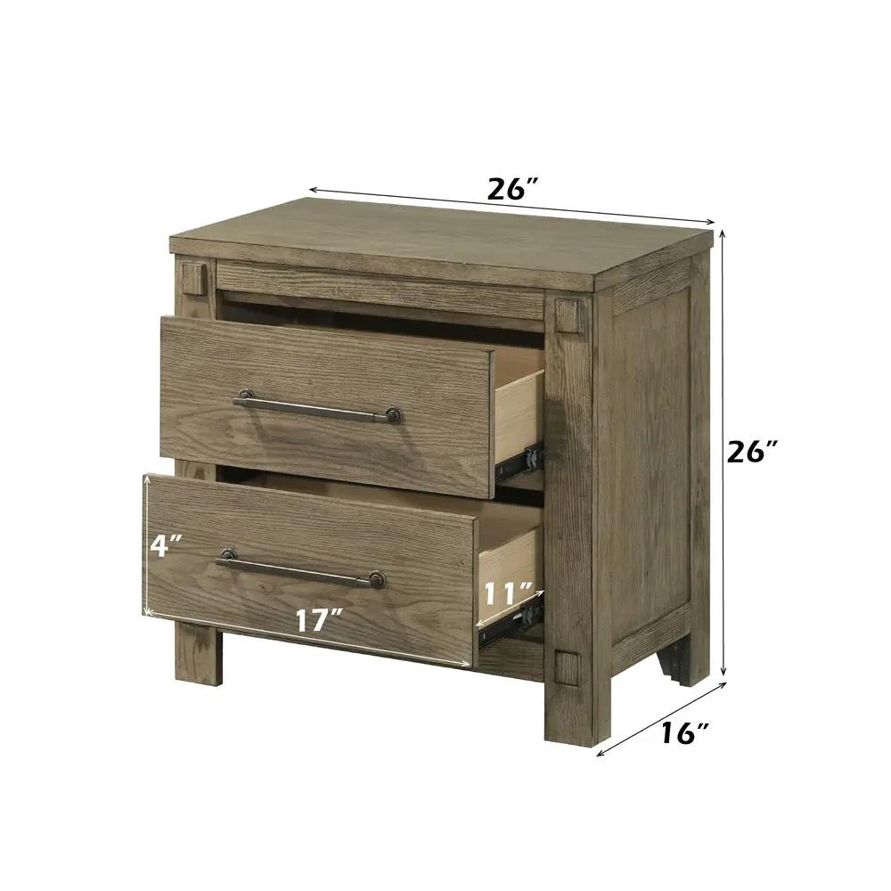 Colton - Nightstand - Antique White Oak by Unique Piece Furniture