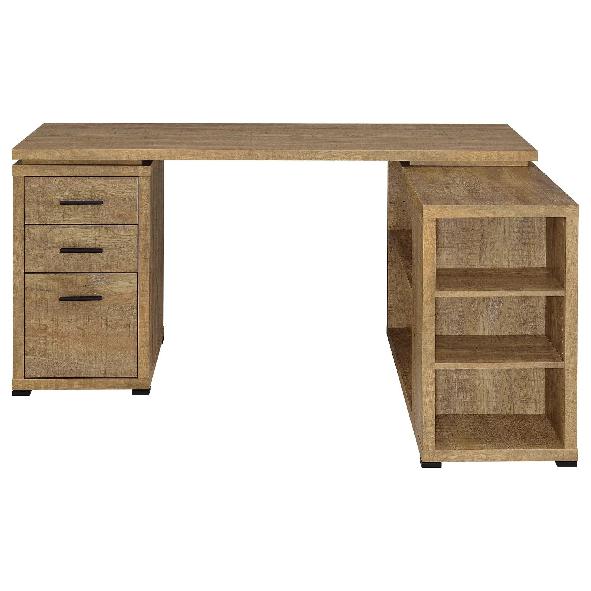 Yvette 60-inch 3-drawer L-Shape Computer Desk Mango by Unique Piece Furniture