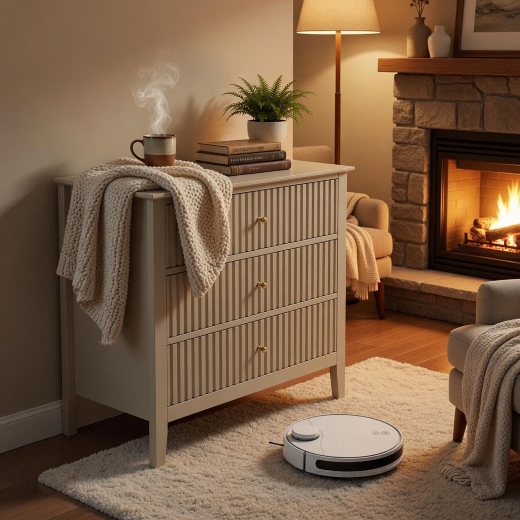 Fluted 3 Drawer Nightstand With Soft Close Slides by HouseOfZazla