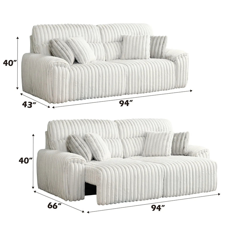 Jaya - Power Motion Sofa With Sleeper & USB Port - Mondo Gray by Unique Piece Furniture
