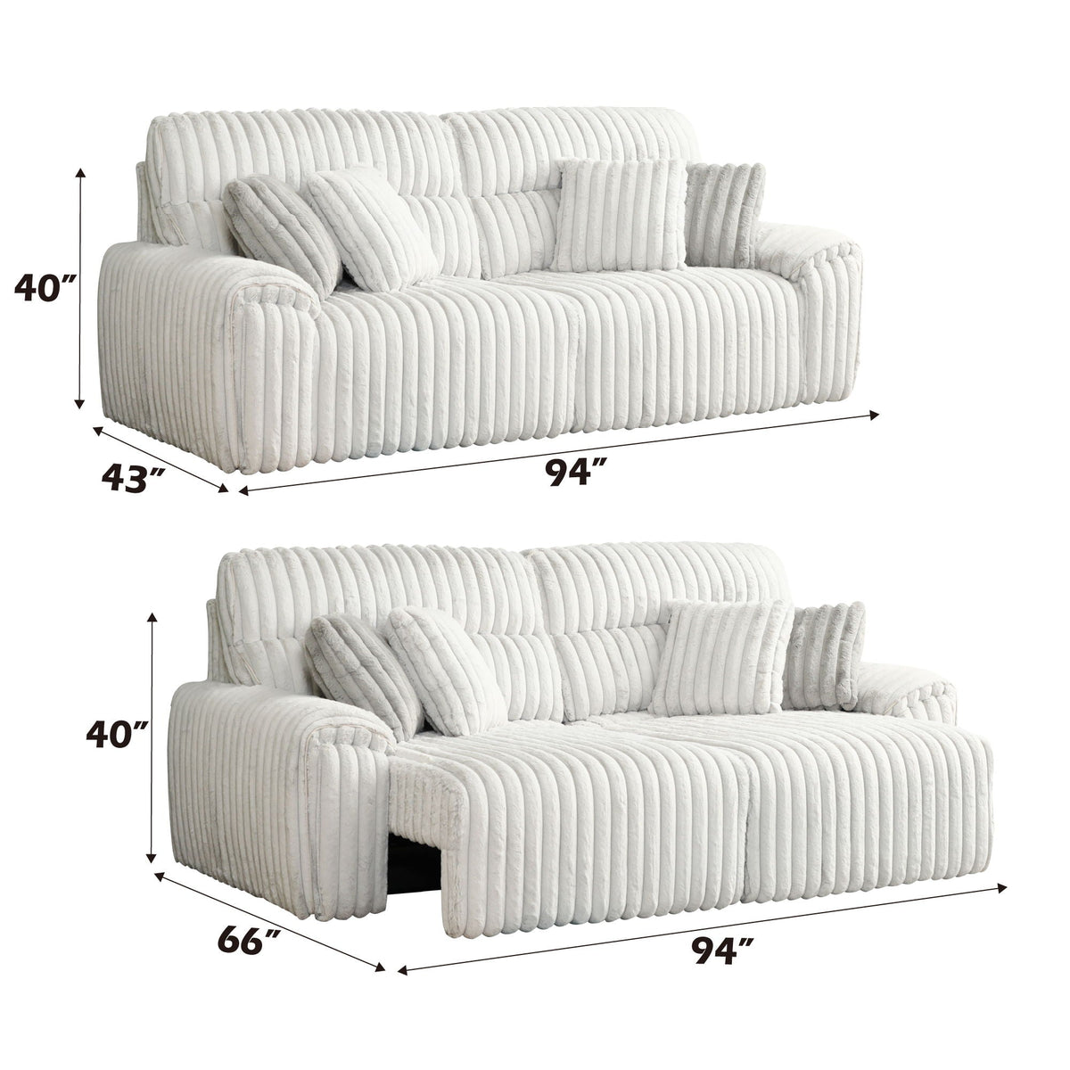 Jaya Power Motion Sofa with Sleeper & USB Port - Mondo Gray, photo 4 of 4