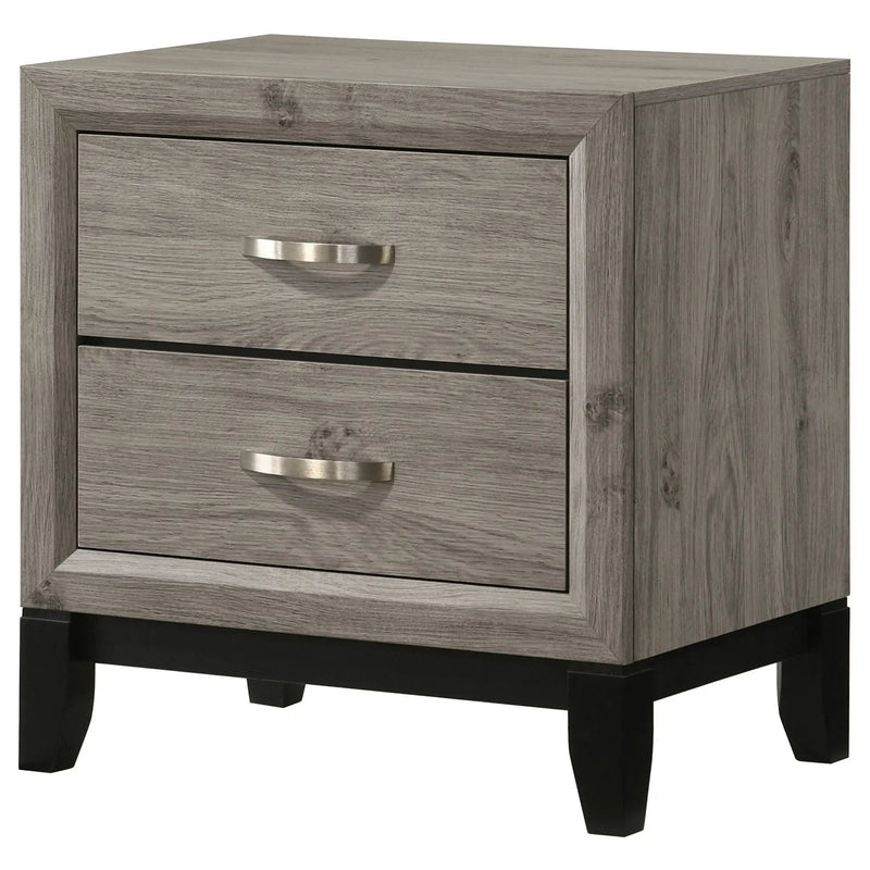 Watson 2-drawer Nightstand Bedside Table Light Taupe by Unique Piece Furniture